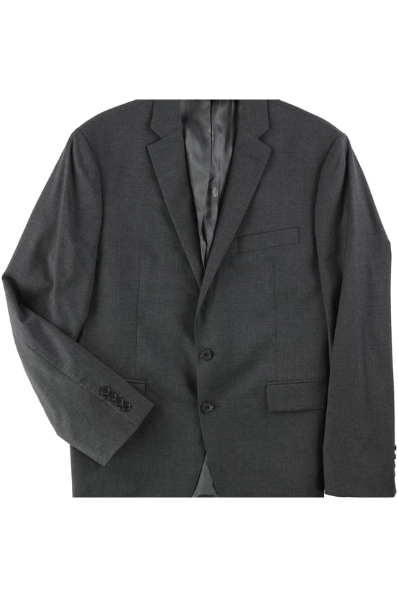 Ryan Seacrest Mens Modern fit Two Button Blazer Jacket, Grey, 42 Short