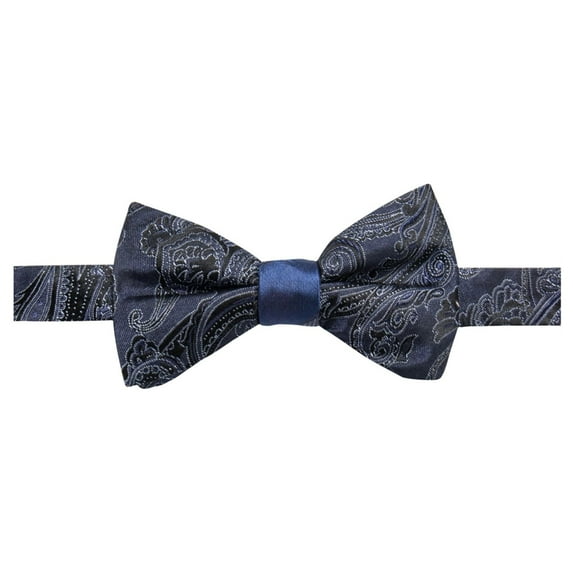 Ryan Seacrest Mens Paisley Stripe Self-tied Bow Tie, Blue, One Size