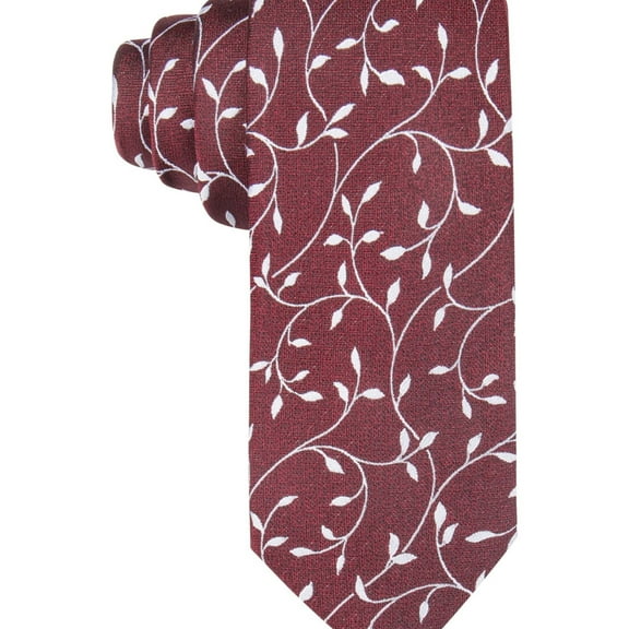 Ryan Seacrest Mens Pasadena Vine Self-tied Necktie, Red, One Size