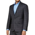 thumbnail image 1 of Ryan Seacrest Mens Plaid Modern-Fit Two Button Blazer Jacket, Grey, 42 Long, 1 of 4