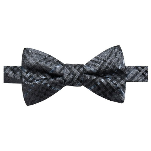 Ryan Seacrest Mens Plaid Self-tied Bow Tie, Black, One Size