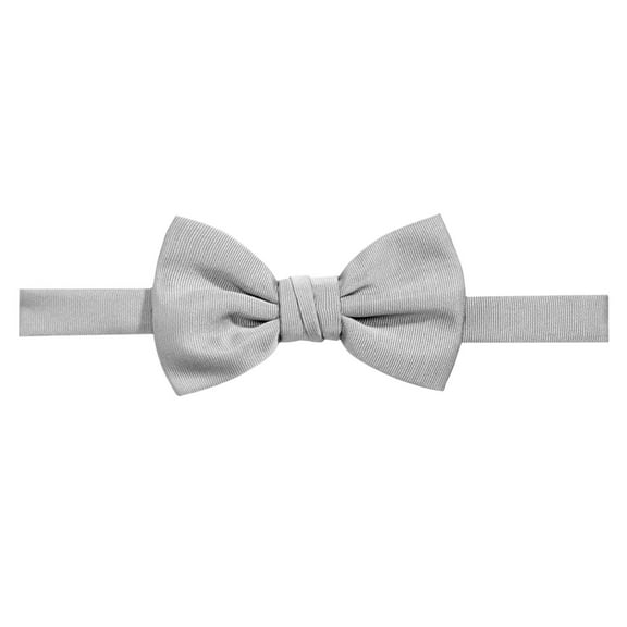 Ryan Seacrest Mens Solid Pre-tied Bow Tie, Grey, One Size