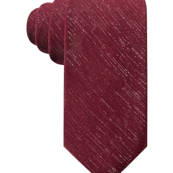 Ryan Seacrest Mens Shimmer Chiffon Self-tied Necktie, Red, One Size