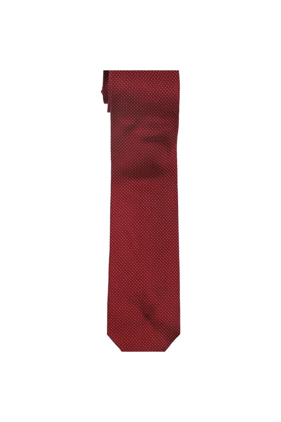 Ryan Seacrest Mens Silk Pindot Self-tied Necktie, Red, One Size