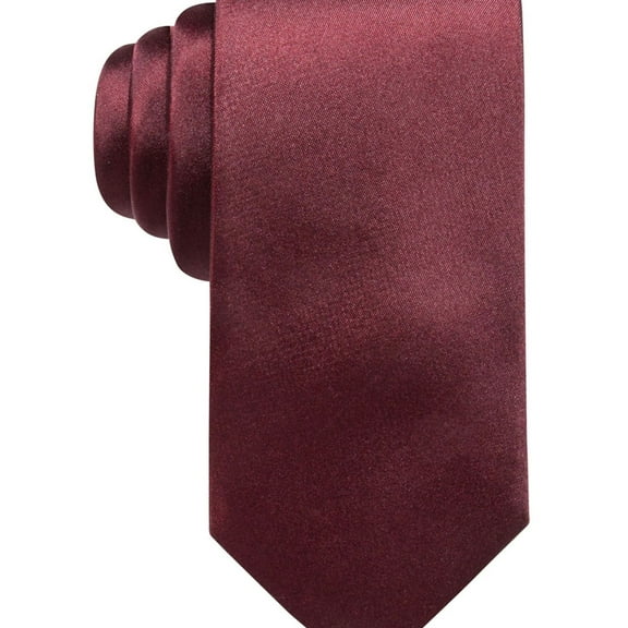Ryan Seacrest Mens Solid Self-tied Necktie, Red, One Size