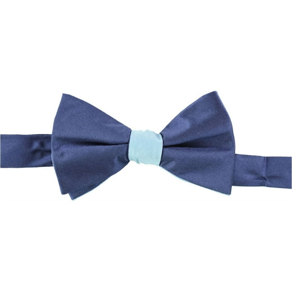 Ryan Seacrest Mens Two Tone Self-tied Bow Tie, Blue, One Size