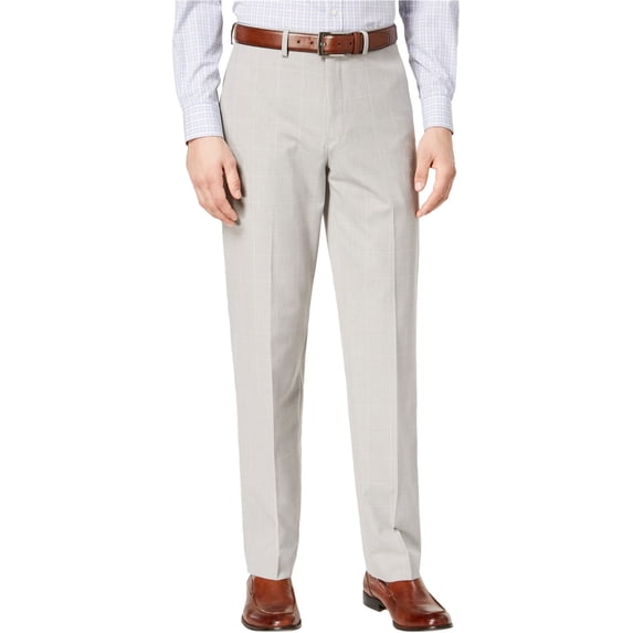 Ryan Seacrest Mens Ultimate Moves Stretch Dress Pant Slacks, Grey, 36W x 32L