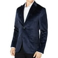 thumbnail image 1 of Ryan Seacrest Mens Velvet Two Button Blazer Jacket, Blue, Large, 1 of 2