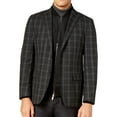 thumbnail image 1 of Ryan Seacrest Mens Windowpane Two Button Blazer Jacket, Grey, 36 Short, 1 of 2