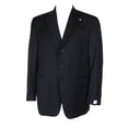 thumbnail image 1 of Ryan Seacrest Navy Blue Mens Modern-Fit Single Breasted Notched Lapel Blazer 44R, 1 of 1
