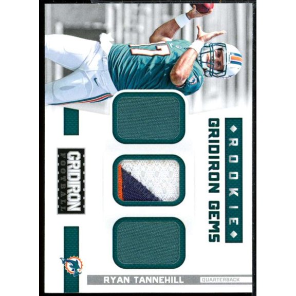 Ryan Tannehill Card 2012 Gridiron Rookie Gems Jersey Trios Prime #14
