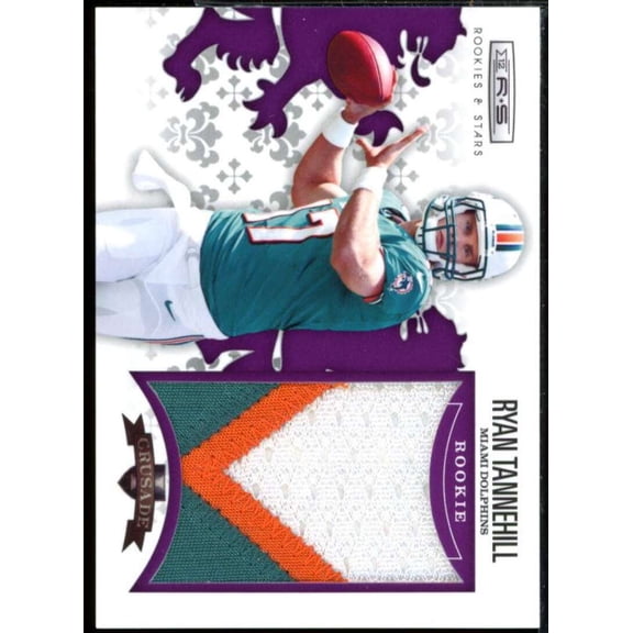 Ryan Tannehill Card 2012 Rookies n Stars Rookie Crusade Jersey Prime Purple #16