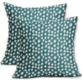 thumbnail image 1 of Ryan; Teal Cream Dots Pillow Covers 18x18 Set of 2 Boho Design Polka Dot Throw Pillows Modern Trendy Print Outdoor Decorative Pillowcase Square Cushion Cases Decor for Sofa Couch Bed, 1 of 7