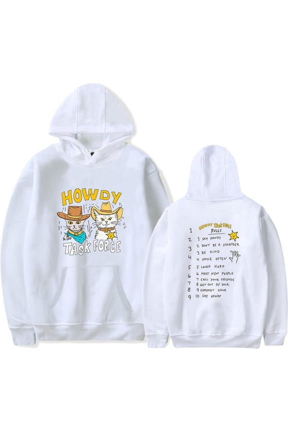 Howdy Task Force Hoodie Women Men Hooded Sweatshirt Casual Long Sleeve Streetwear Clothes