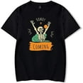 thumbnail image 1 of Ryan Trahan Merch Howdy Skeleton T-Shirt Women Men Casual Fashion Short Sleeve Tee Funny Tops, 1 of 2
