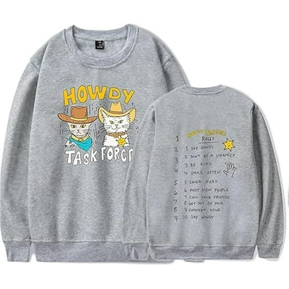 Ryan Trahan, Merch Howdy Task Force Crew Neck Sweatshirt, Unisex, Stylish Long-Sleeve Pullover