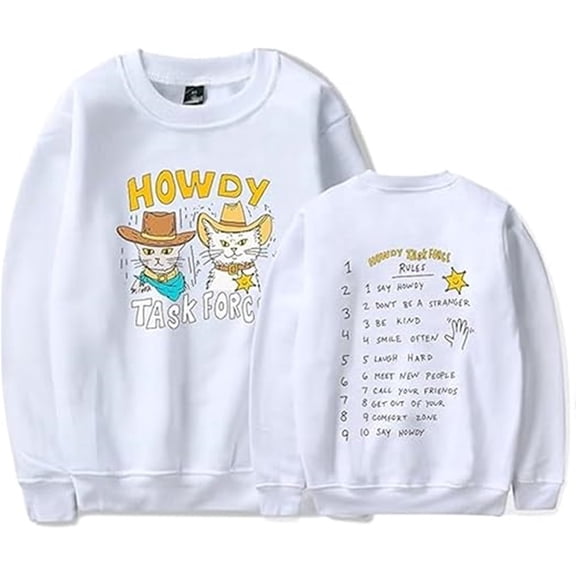 Ryan Trahan, Merch Howdy Task Force Crew Neck Sweatshirt, Unisex, Stylish Long-Sleeve Pullover
