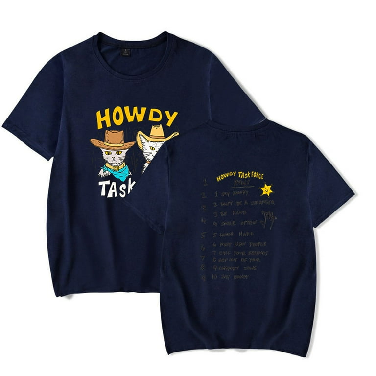 Ryan Trahan Task Force T-Shirt The Howdy Howdy Merch Casual Short Sleeved T  Shirt Unisex Tee 