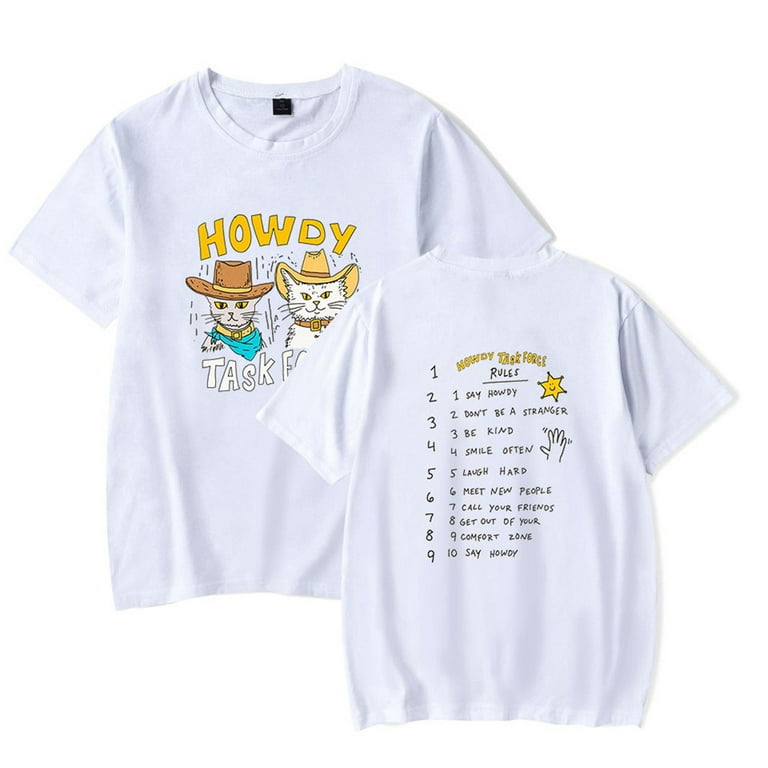 Ryan Trahan Task Force T-Shirt The Howdy Howdy Merch Casual Short Sleeved T  Shirt Unisex Tee 