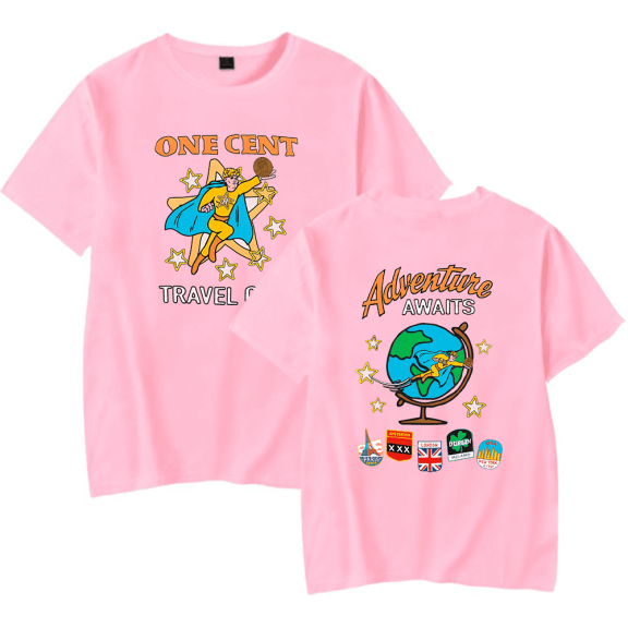 Ryan Trahan Travel Club The Howdy Howdy Merch Men's and women's retro casual pure cotton short sleeved T-shirt