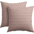 thumbnail image 1 of Ryan; Vintage Pillow Covers 18x18 Inch Set of 2 Pink Floral Block Print Outdoor Decorative Throw Pillows Neutral Pattern Pillowcases Square Cushion Covers for Couch Home Decor, 1 of 8