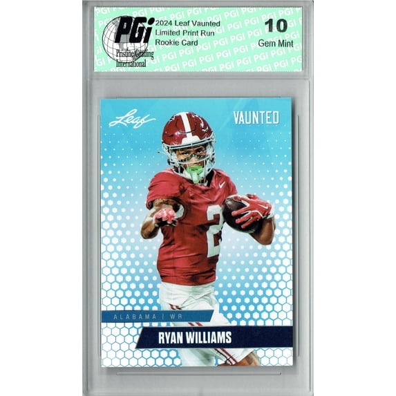 Ryan Williams 2024 Leaf Vaunted #V-15 Debut Collection Rookie Card PGI 10