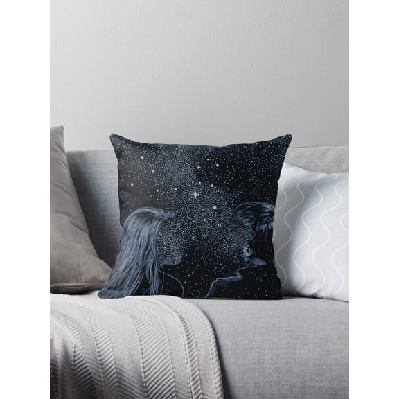 Ryan; You Are My Universe Inspirational Quote Throw Pillow Cover 45x45cm, Romantic Decorative Cushion Case for Bedroom and Living Room Decor
