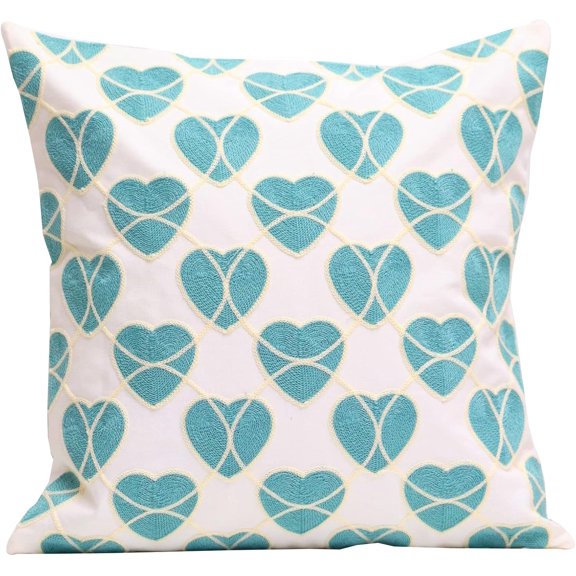 Ryan&nbsp; 1 PCS Throw Pillow Cover Home Decoration Decorative Square Cushion Cases for Home Sofa Bed and Chair 18 x 18 Inch (Sky Blue)