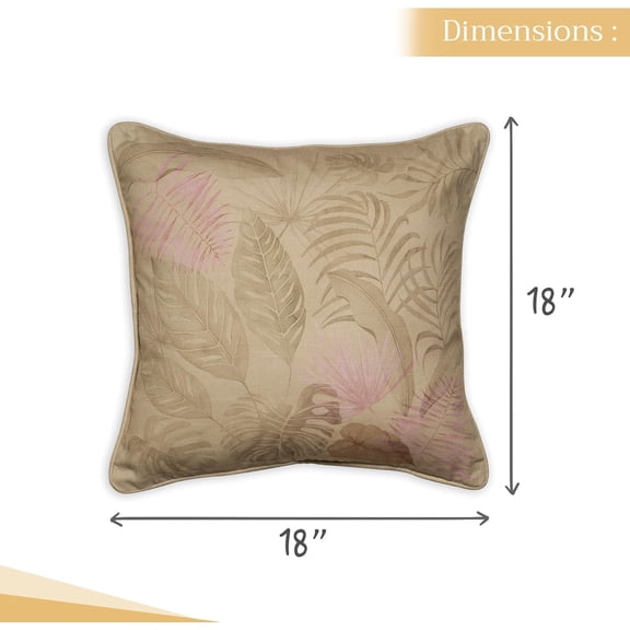 Ryan Decorative Pillow Covers 18 x 18 Inch Square Throw Pillow Covers with Zipper for Living Room Couch, Chair, Sofas, Bedroom, Home (Creole - Olive Grey)