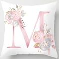 thumbnail image 1 of Ryan&nbsp; Pink Throw Pillow Covers Cute Alphabet Decorative Cushion Covers Square Letter Throw Pillows Protectors for Sofa Couch Bedroom Chair Home Decor 18 x 18 Inch(M), 1 of 8