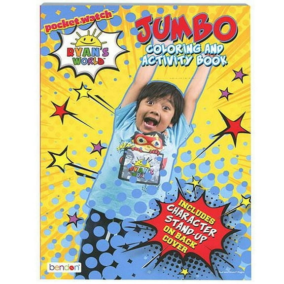 Ryan's World 80pg Coloring Book & 12ct Colored Pencil- Assorted