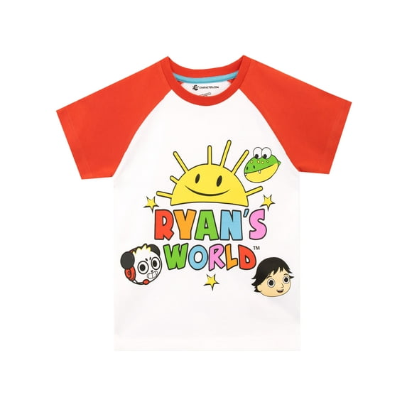 Ryan's World Boys T-Shirt White Sizes 3T-8