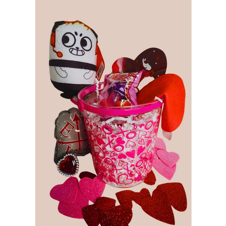 Ryan's World Combo Panda Happy Valentine's Valentine Valentines Gift Basket  Plush Stuffed Toy Candies & Reusable Toy Bucket Kids Boys Birthday Easter  Spring Holiday Hearts Day Gift (Contents Vary) 