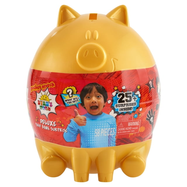 Ryan's World Deluxe Piggy Bank,  Kids Toys for Ages 3 Up, Gifts and Presents