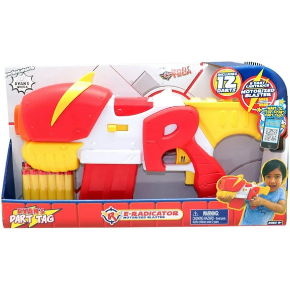 Ryan's World E-Radicator - 8 Shot Clip Feed Motorised Blaster 2 Cartridge Packout