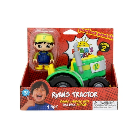 Ryan's World Green and Yellow Tractor - Mid Size Vehicle W/ Fig Series 2