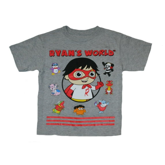 Ryan's World Little Boy's Gray Graphic Print T-shirt Size 4