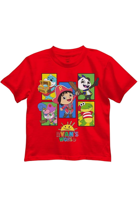 Little Boy's Ryan and Friends T-Shirt, Red, 4