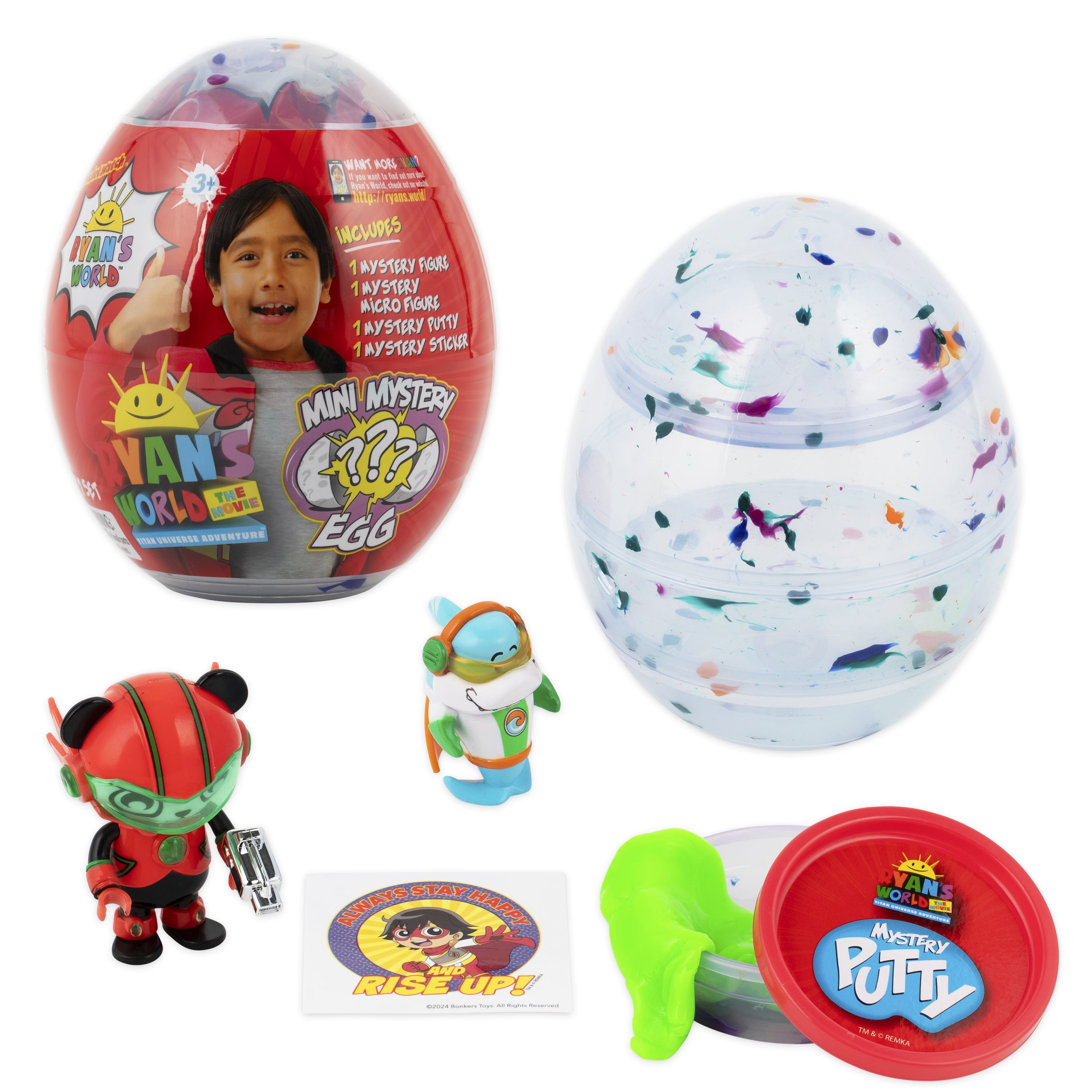 Ryans World Mini Mystery Egg, Includes 4 Suprise Mystery Toys Inside, Official Ryans World for Boys & Girls 3+