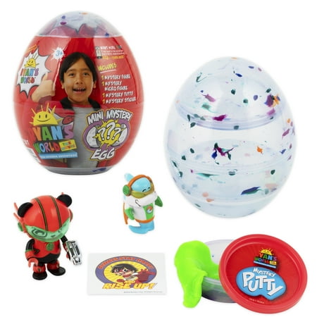 Ryan’s World Mini Mystery Egg, Includes 4 Suprise Mystery Toys Inside, Official Ryan’s World for Boys & Girls 3+