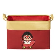 Ryan's World Rectangular Kids Storage Bin for Kids Room, Red Polyester