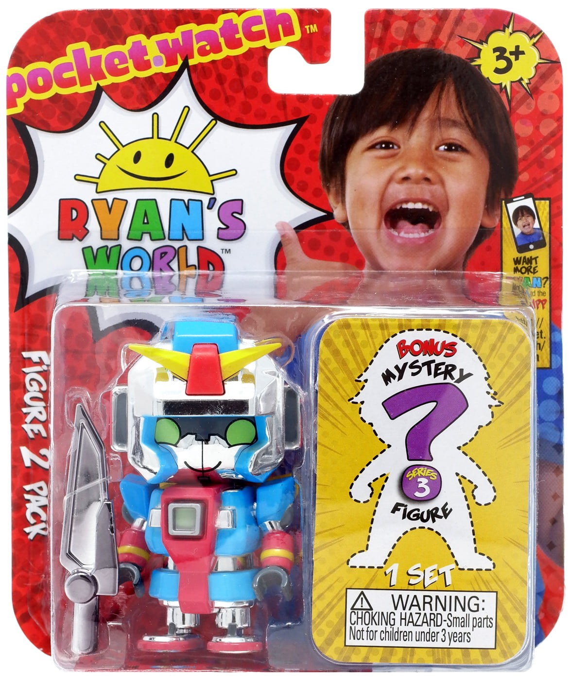 Ryan's World Series 3 Robot Ryan & Mystery Action Figure 2-Pack