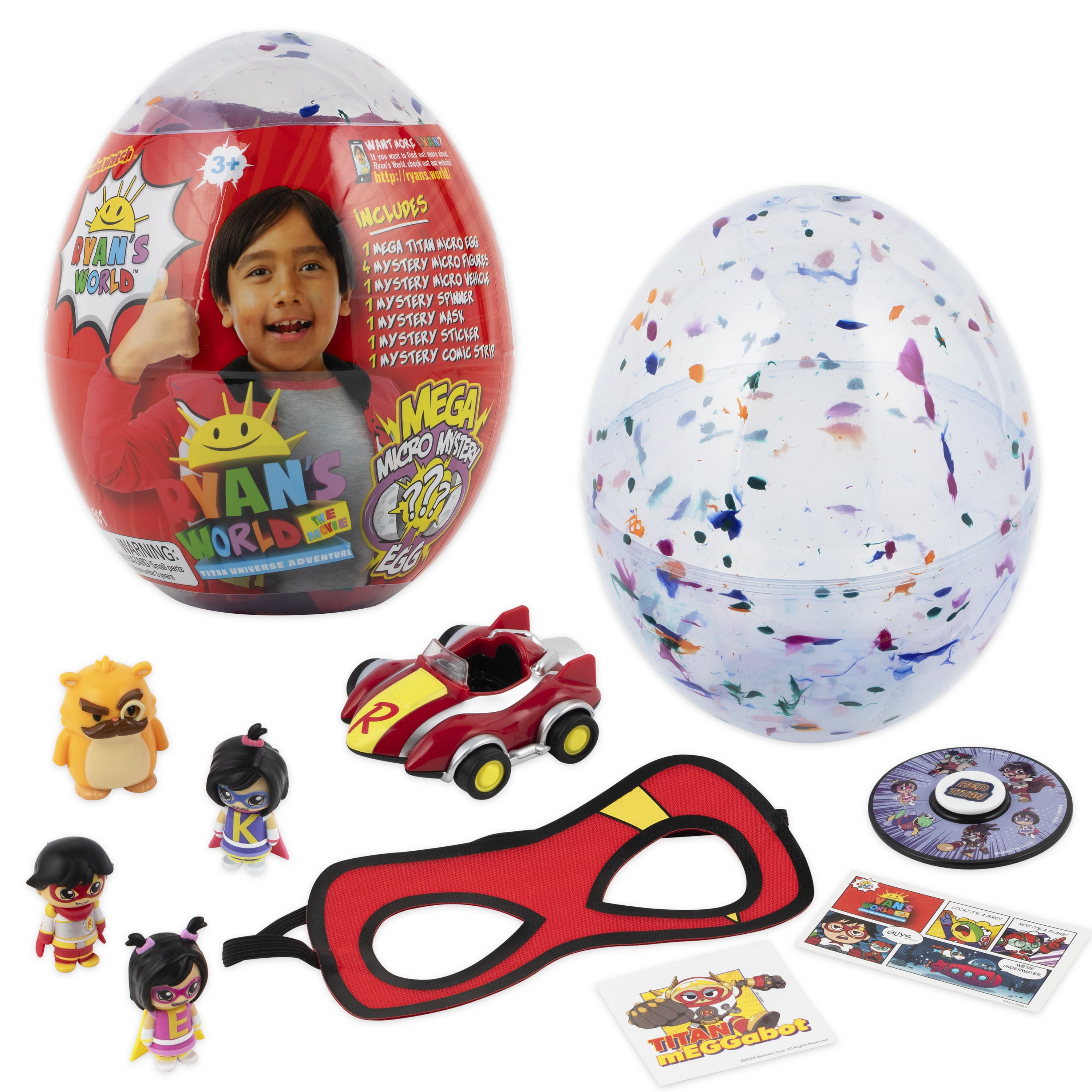 Ryan's World The Movie Mega Microverse Medium Mystery Egg Toy with Figure Ages 3+