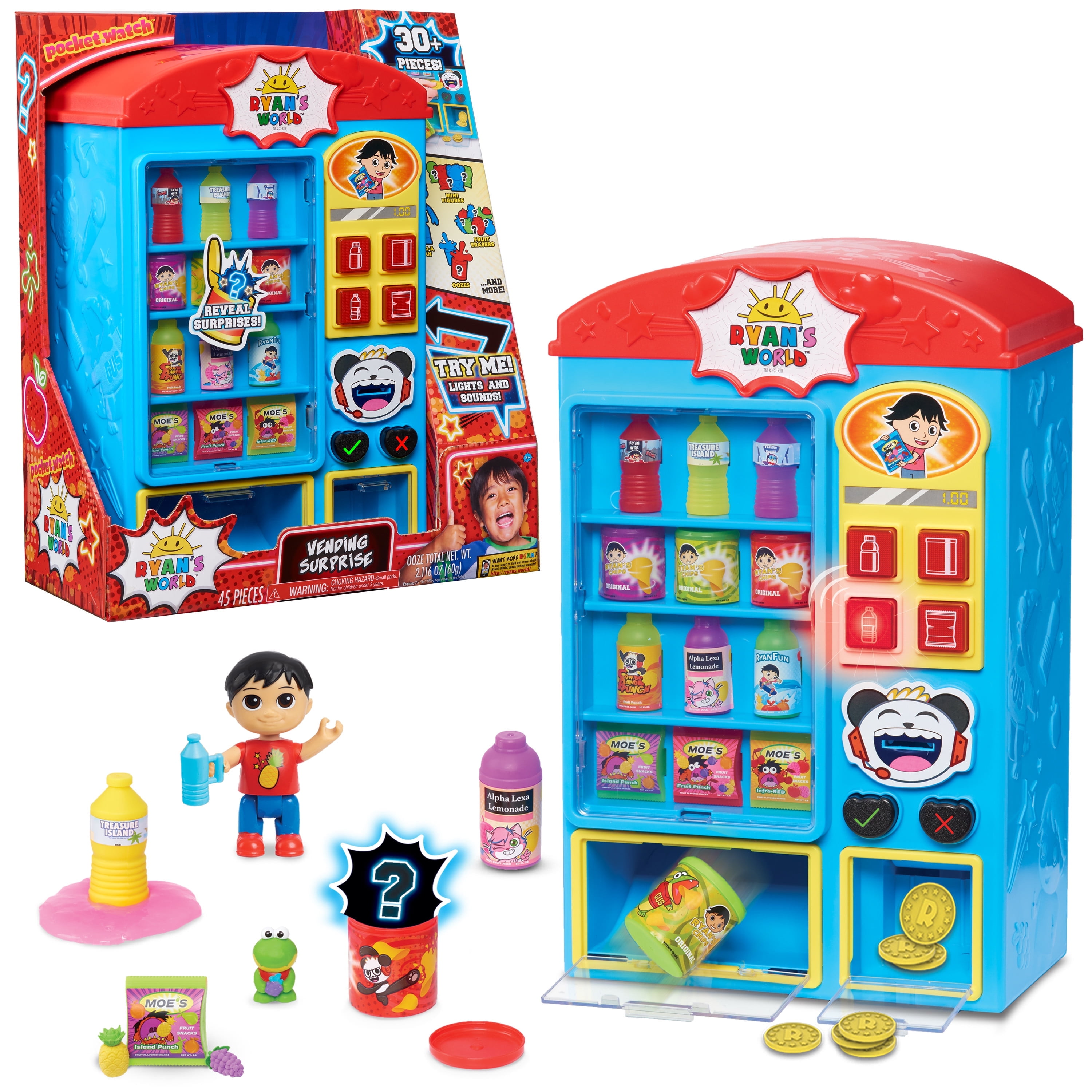 Ryans World Vending Surprise, 16-surprises inside, Kids Toys for Ages 3 Up, Gifts and Presents