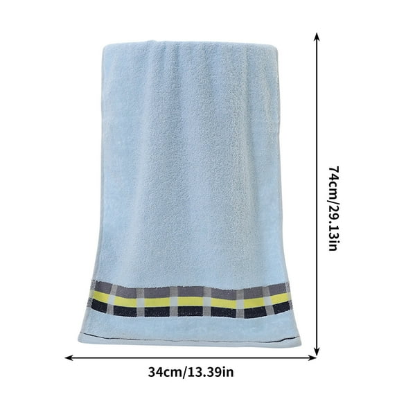 RyanK Bath Towel Dry Towel Hand Towels Absorbent Bathroom Towel Cotton Towel Bath Hotel About Blue