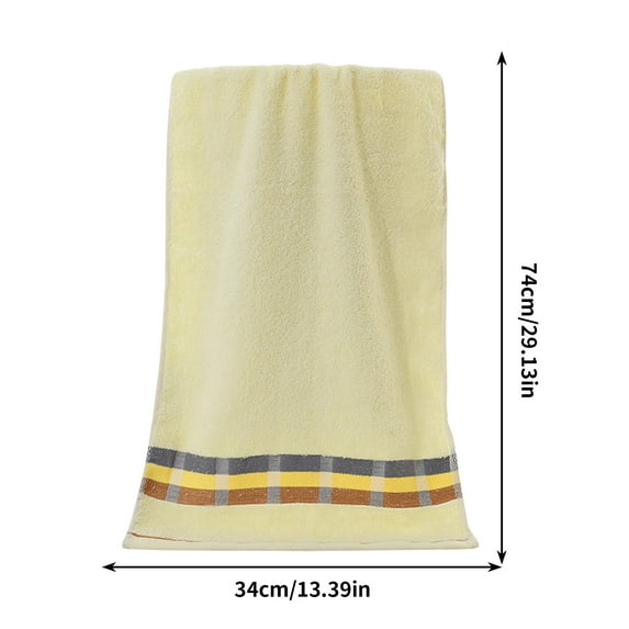 RyanK Bath Towel Dry Towel Hand Towels Absorbent Bathroom Towel Cotton Towel Bath Hotel About Yellow