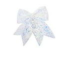 thumbnail image 1 of RyanK Christmas Bow,Christmas Ornament,Christmas Tree Decorations,Christmas Pearl Cotton Large Bow Decorative Pendant Bows Christmas Tree Hanging Decoration Party Arrangement 24x28x1cm Silver, 1 of 6
