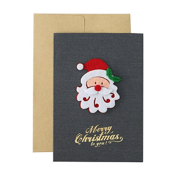 RyanK Christmas Cards,Christmas Gifts,Christmas Decorations,Vintage Pearl Paper Christmas Greeting Card Three Dimensional Blessing Thanksgiving Christmas Blessing Card With Envelope Gray