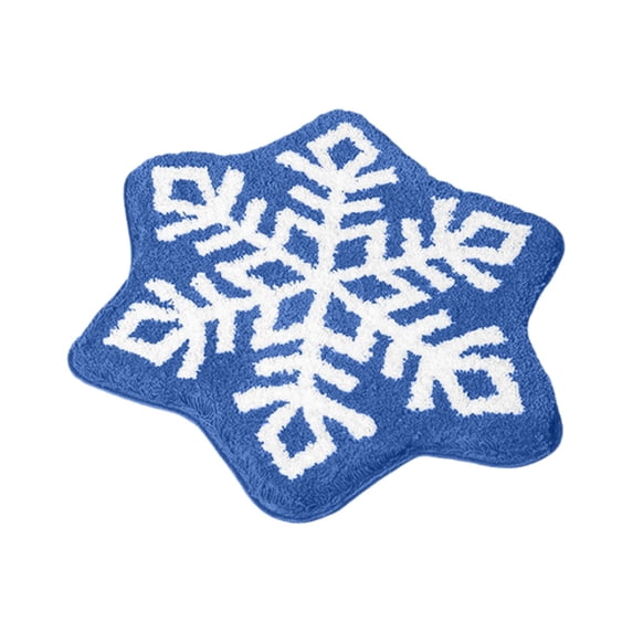 RyanK Christmas Carpets,Christmas Gifts,Christmas Decorations,Christmas Imitation Cashmeres Rocking Chair Blanket Christmas Eve Non-slip Rocking Chair Blanket Hexagonal Snowflake Carpet Cushion