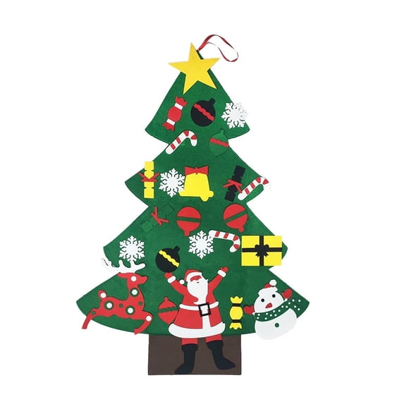 RyanK Christmas Decorations Christmas GiftsChristmas Decorations For Children Handmades Wall Hanging Puzzle Three-dimensional Christmas Tree New Christmas Tree Non-woven Fabrics